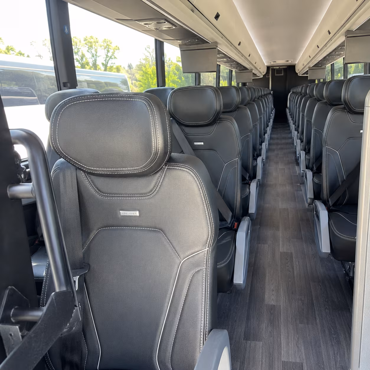 miami charter bus services interior